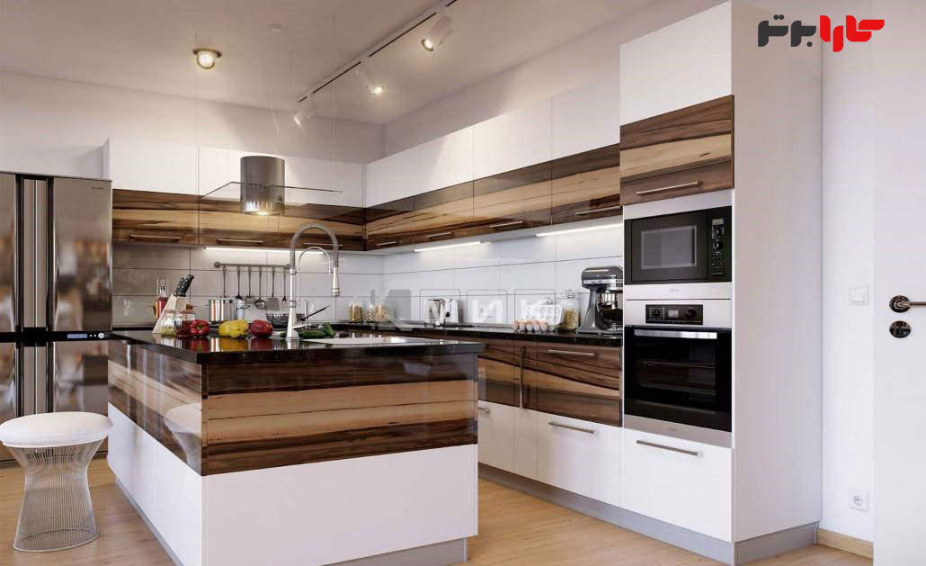 کابینت دو رنگ